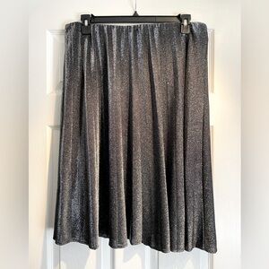 Worthington Silver sparkly pleated skirt